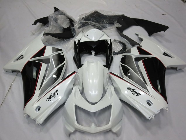 Compra Carenados Moto Kawasaki Ninja 250 2008-2012 - Blanco Negro Brillante