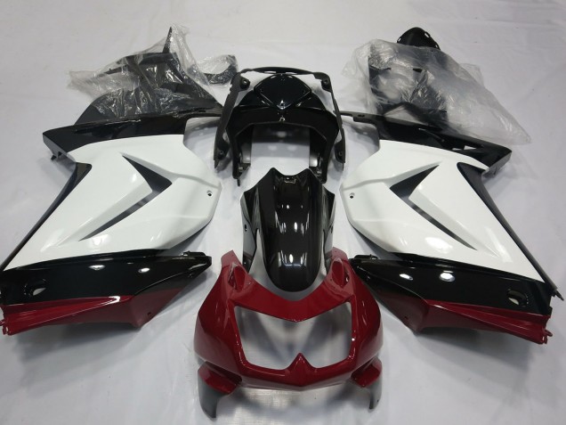 Compra Carenados Moto Kawasaki Ninja 250 2008-2012 - Blanco Rojo Negro Brillante