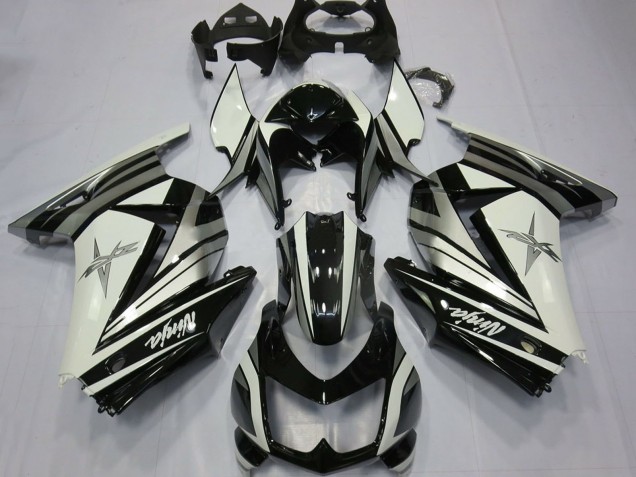 Compra Carenados Moto Kawasaki Ninja 250 2008-2012 - Blanco Plata Estrella Negro Brillante