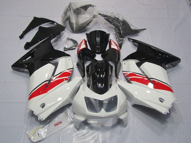 Compra Carenados Moto Kawasaki Ninja 250 2008-2012 - Blanco Rojo Negro Brillante Yama Estilo