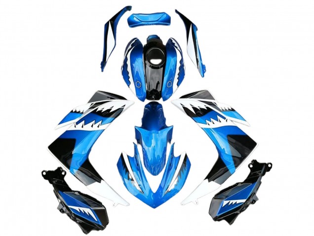 Compra Carenado Moto Yamaha R3 2015-2018 - Azul Blanco Negro Tiburón