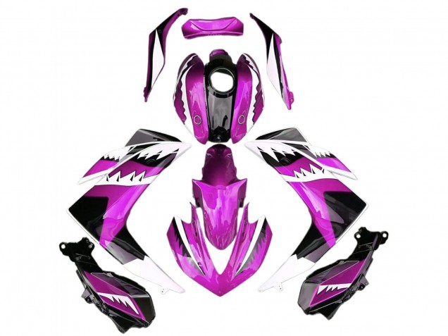 Compra Carenados Moto Yamaha R3 2015-2018 - Rosa Blanco Negro Brillante Tiburón