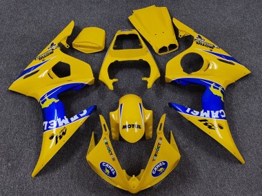 Compra Carenados Moto Yamaha R6 2005 - Amarillo Azul Blanco Camello Motul