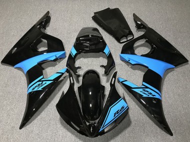 Compra Carenados Moto Yamaha R6 2003-2004 - Negro Brillante Azul Claro