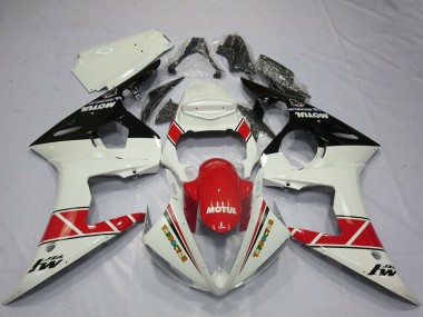 Compra Carenados Moto Yamaha R6 2005 - Blanco Rojo Negro Brillante Motul