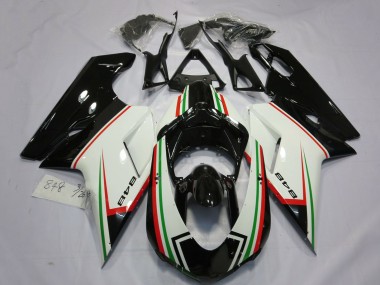 Compra Carenados Moto Ducati 848 2007-2014 - Blanco Rojo Verde Negro Brillante
