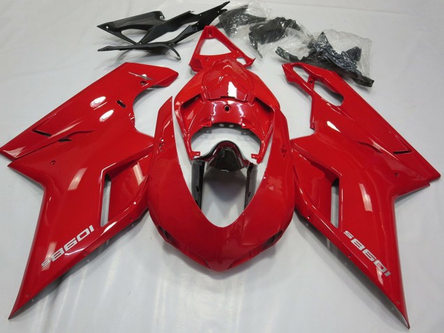 Compra Carenados Moto Ducati 1098 2007-2014 - Rojo Brillante Negro Brillante