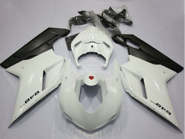 Compra Carenados Moto Ducati 848 2007-2014 - Blanco Perla Negro Mate