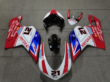 Compra Carenados Moto Ducati 848 1098 1198 2007-2014 - Blanco Rojo Azul Negro Brillante Xerox Valsir 21