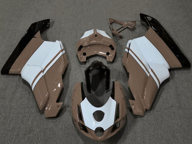 Compra Carenados Moto Ducati 749 999 2003-2004 - Blanco Brown Negro Brillante