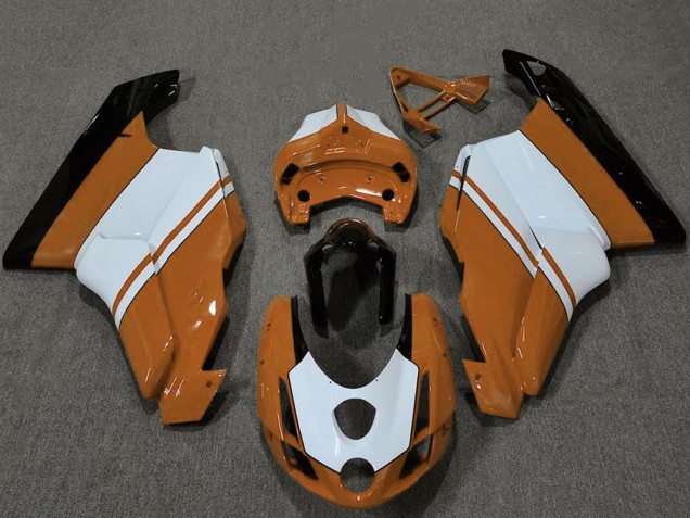 Compra Carenados Moto Ducati 749 999 2003-2004 - Blanco Naranja Negro Brillante