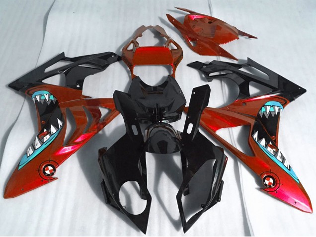 Compra Carenados Moto BMW S1000RR 2017-2018 - Rojo Negro Brillante Tiburón