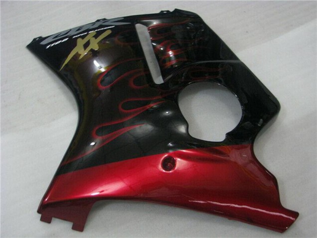 Compra Carenados Moto ABS Honda CBR1100XX Blackbird 1996-2007 - Negro Brillante Rojo Llama