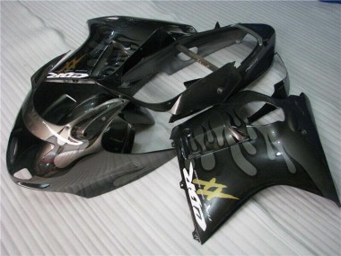 Compra Carenados Moto Honda CBR1100XX Blackbird 1996-2007 - Negro Brillante Plata Llama