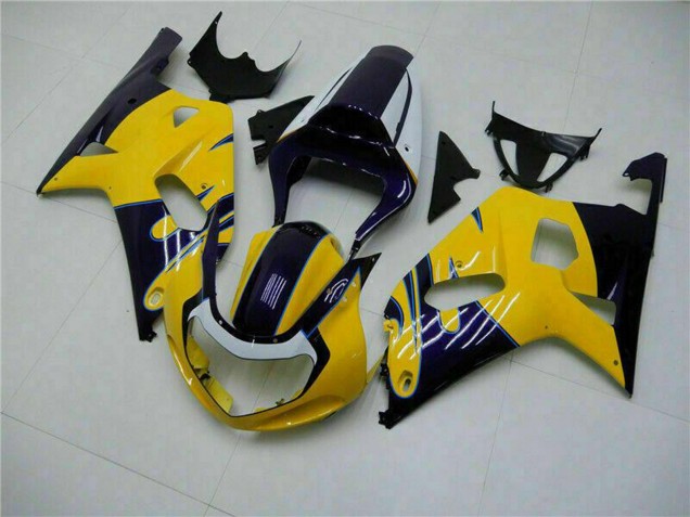 Compra Carenados Moto Suzuki GSXR 600/750 2001-2003 - Amarillo Azul Oscuro Negro Brillante