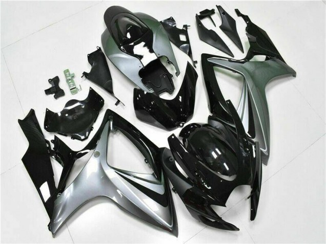 Compra Carenados Moto Suzuki GSXR 600/750 2006-2007 - Plata Negro Brillante