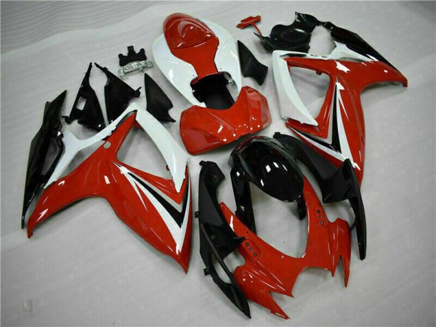 Compra Carenados Moto Suzuki GSXR 600/750 2006-2007 - Blanco Rojo Negro Brillante Raya