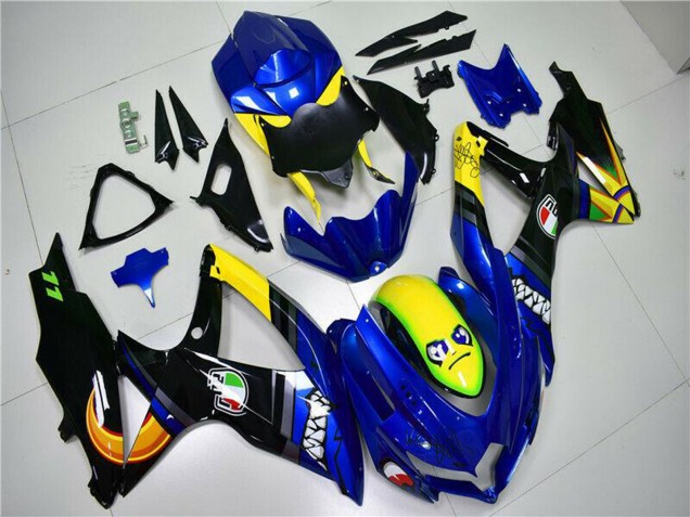 Compra Carenados Moto Suzuki GSXR 600/750 2008-2010 - Azul Amarillo Tiburón