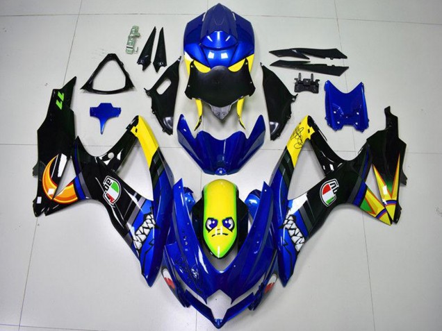 Compra Carenados Moto Suzuki GSXR 600/750 2008-2010 - Azul Amarillo Tiburón