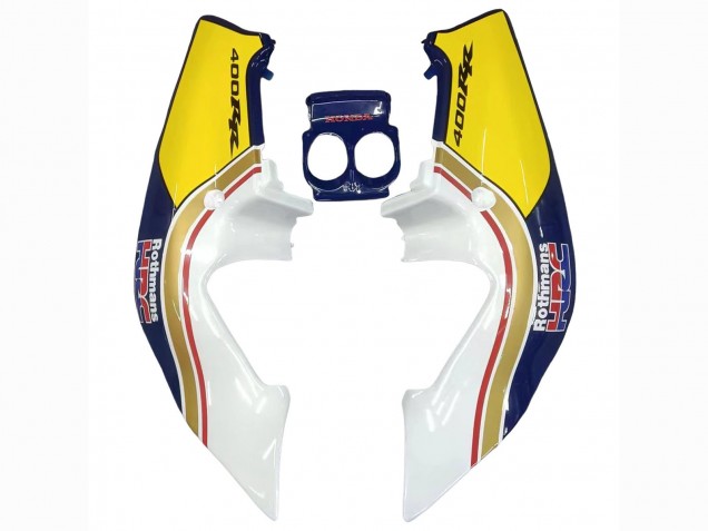 Compra Carenados Moto Honda CBR400RR NC23 1987-1989 - Blanco Amarillo Azul Rothmans