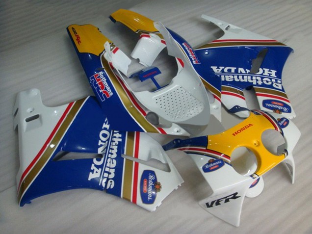 Compra Carenados Moto Honda VFR400R NC30 1988-1992 - Blanco Azul Amarillo Rothmans