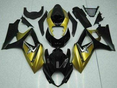 Compra Carenados Moto Suzuki GSXR 1000 2007-2008 - Oro Negro Brillante Plata Calcomanía