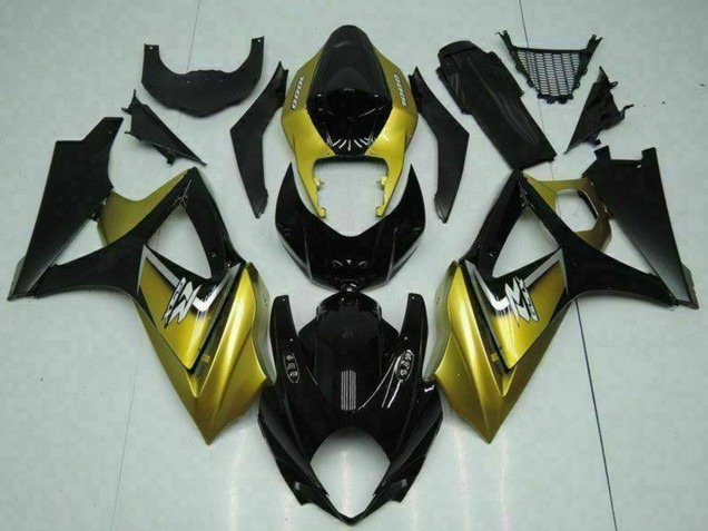 Compra Carenados Moto Suzuki GSXR 1000 2007-2008 - Oro Negro Brillante Plata Calcomanía