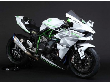 Compra Carenados Moto Kawasaki Ninja H2 2015-2022 - Blanco Plata Verde