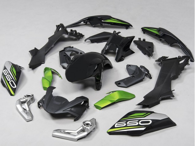 Compra Carenados Moto Kawasaki Ninja Z650 2017-2019 - Negro Verde Plata