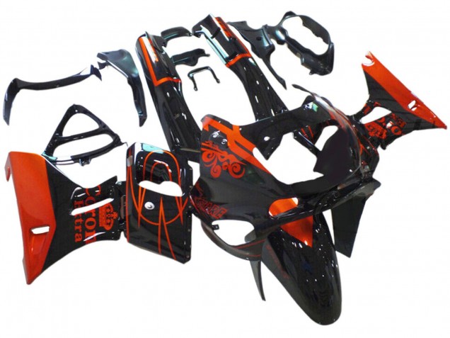 Compra Carenados Moto Kawasaki ZZR400 1993-2007 - Negro Brillante Rojo Corona Extra