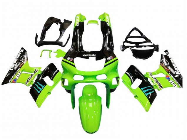 Compra Carenados Moto Kawasaki ZZR600 1998-2003 - Verde Negro Brillante Azul Monstruo Elf Touch4 Bridgestone