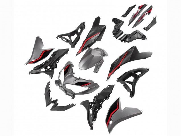 Compra Carenados Moto Kawasaki Versys 650 2021-2024 - Gris Rojo Negro