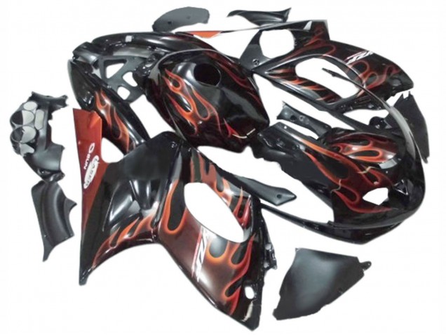 Compra Carenados Moto Yamaha YZF600R Thundercat 1996-2007 - Negro Naranja Oscuro Llama