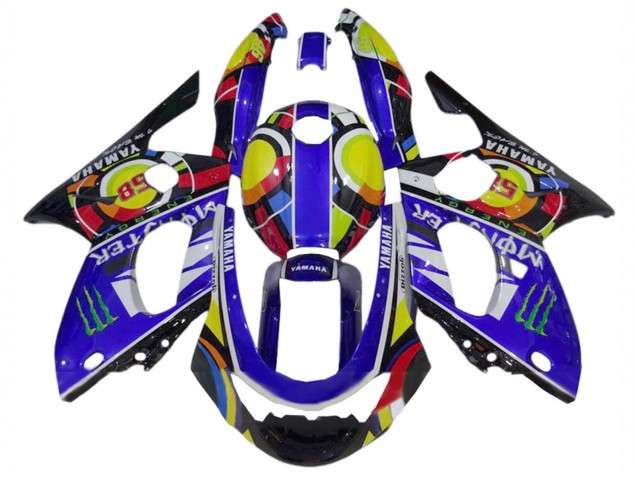 Compra Carenados Moto Yamaha YZF600R Thundercat 1996-2007 - Azul Negro Blanco Amarillo Monstruo 46