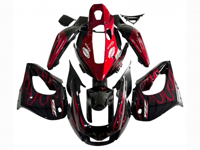 Compra Kits Carenado Moto Yamaha YZF 1000R Thunderace 1997-2007 - Negro Rojo Llama