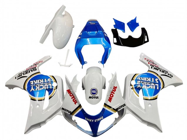 Compra Carenados Moto Suzuki SV650 2003-2013 - Blanco Azul Lucky Strike Motul