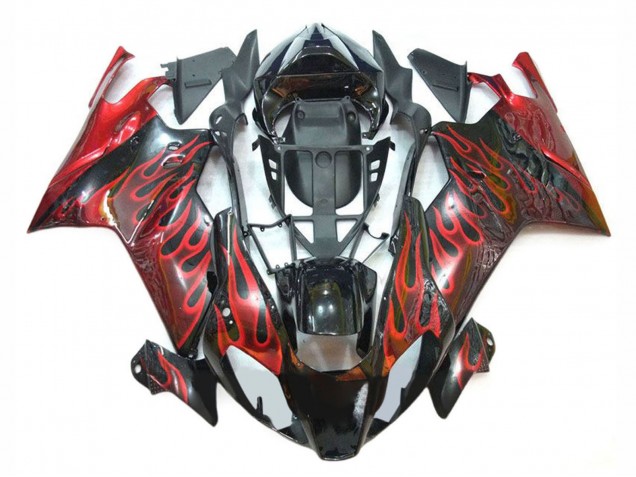 Compra Carenados Moto Aprilia RSV1000 2003-2006 - Negro Brillante Rojo Llama