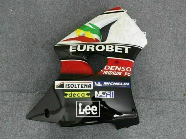 Compra Carenados Moto Kawasaki ZX6R 2000-2002 - Blanco Rojo Amarillo Verde Negro Brillante Estrella EuroBet