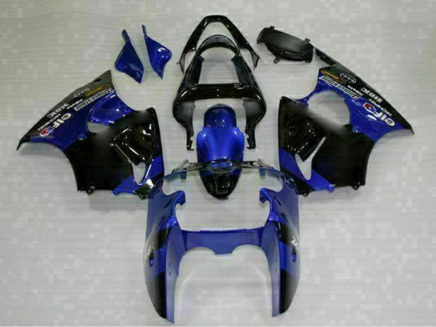 Compra Carenados Moto Kawasaki ZX6R 2000-2002 - Azul Negro Brillante Elf Bridgestone