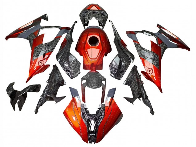 Compra Carenados Moto BMW S1000RR 2019-2022 - Naranja Oscuro Falsificado FibraCarbono