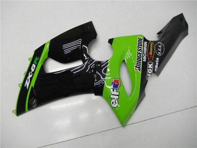 Compra Carenados Moto Kawasaki ZX6R 2005-2006 - Verde Negro Brillante Elf