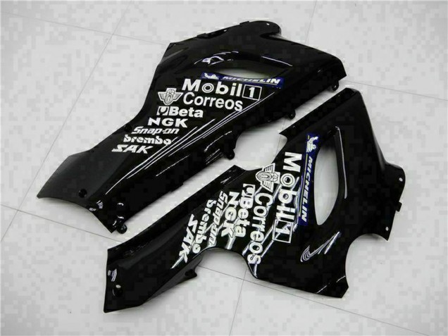 Compra Carenados Moto Kawasaki ZX6R 2005-2006 - Negro Brillante Blanco West