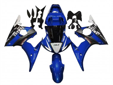 Compra Carenados Moto Yamaha YZF R6 2003-2004 - Azul Blanco Negro Brillante Yamalube