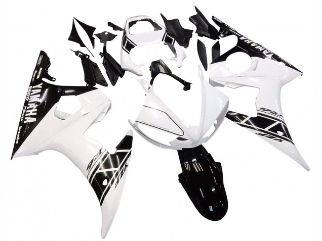 Compra Carenados Moto Yamaha YZF R6S 2006-2009 - Blanco Negro Brillante