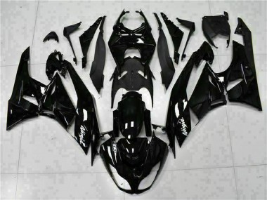 Compra Carenados Moto Kawasaki ZX6R 2009-2012 - Negro Brillante Blanco Ninja