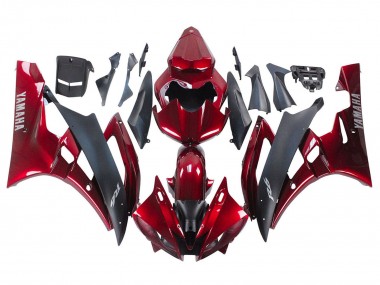 Compra Carenado Moto Yamaha YZF 600 R6 2006-2007 - Rojo Negro Mate