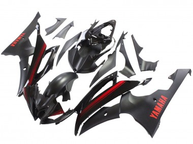 Compra Carenados Moto Yamaha YZF 600 R6 2008-2016 - Negro Brillante Negro Mate Rojo Raya