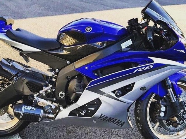 Compra Carenados Moto Yamaha YZF 600 R6 2008-2016 - Plata Azul