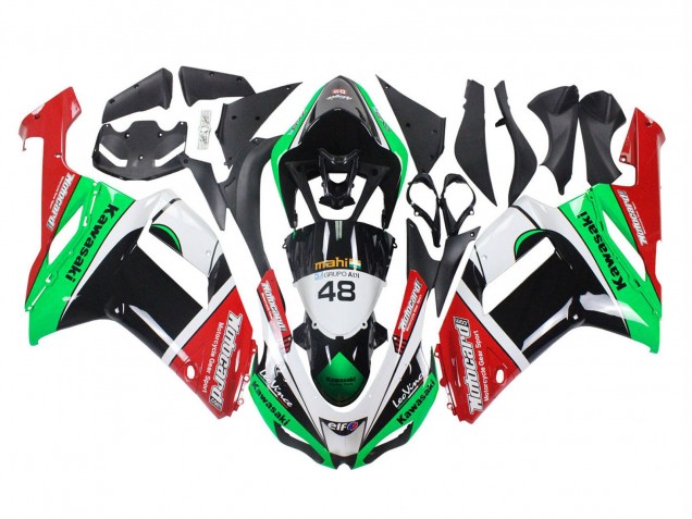 Compra Carenados Moto Kawasaki ZX6R 2007-2008 - Verde Rojo