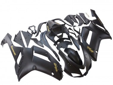 Compra Carenados Moto Kawasaki ZX6R 2007-2008 - Negro Mate Amarillo Logo Ninja